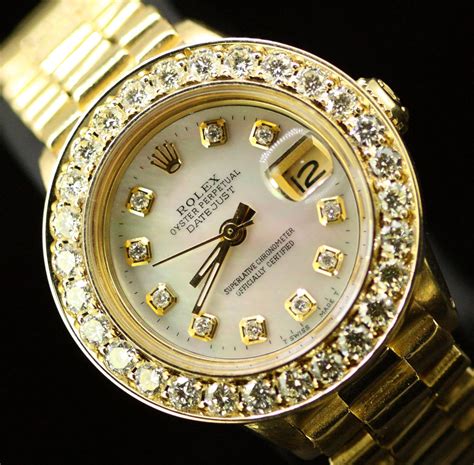 ladies rolex date oyster perpetual diamond bezel price|rolex watch diamond bezel prices.